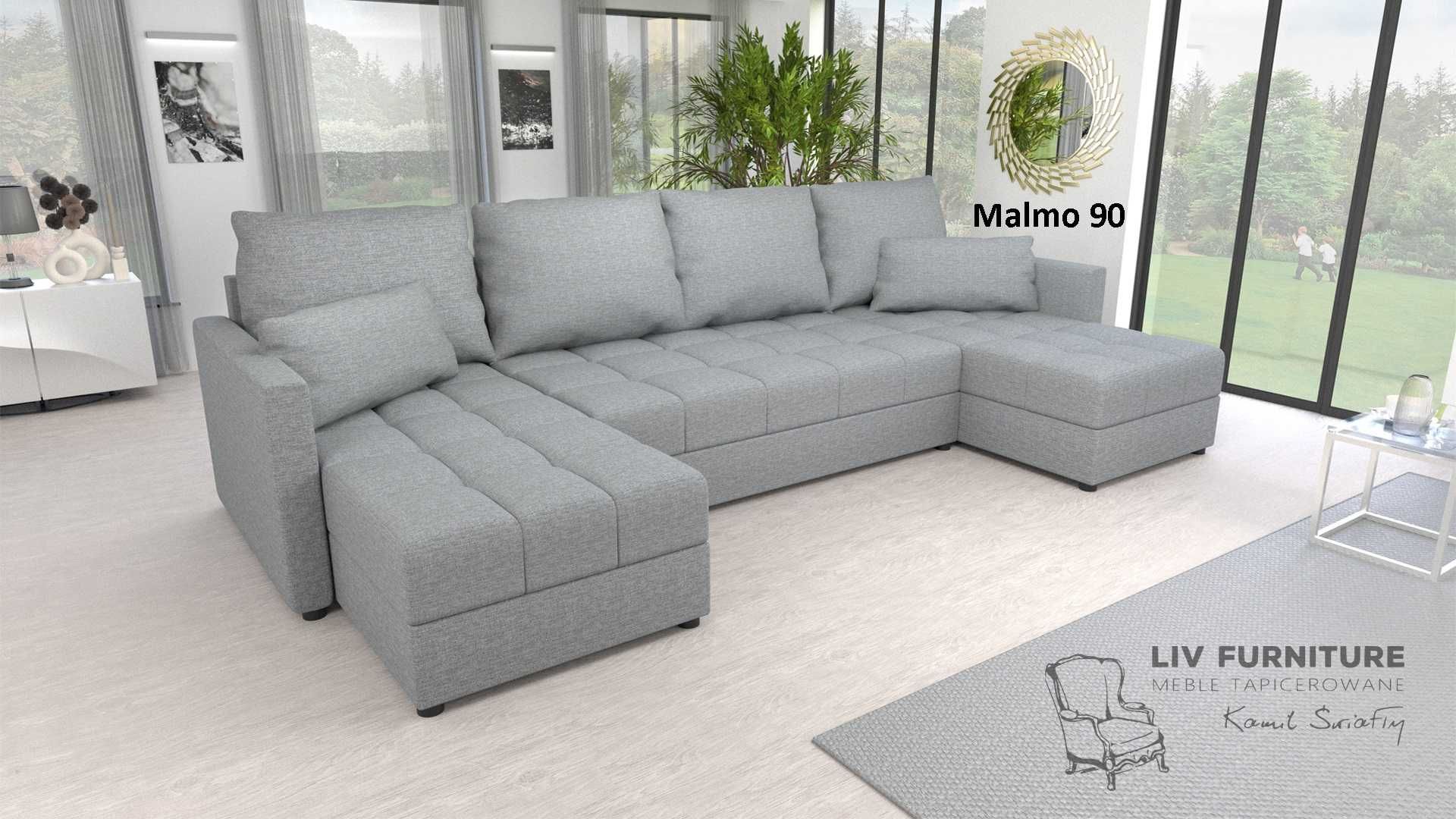 NOWY Narożnik Rogówka DOMINO U z funkcją spania PRODUKT OD PRODUCENTA