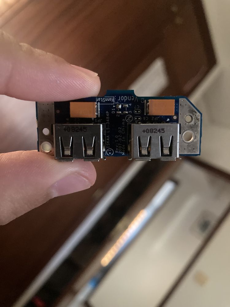 Placa 2 portas USB tipo A fêmea