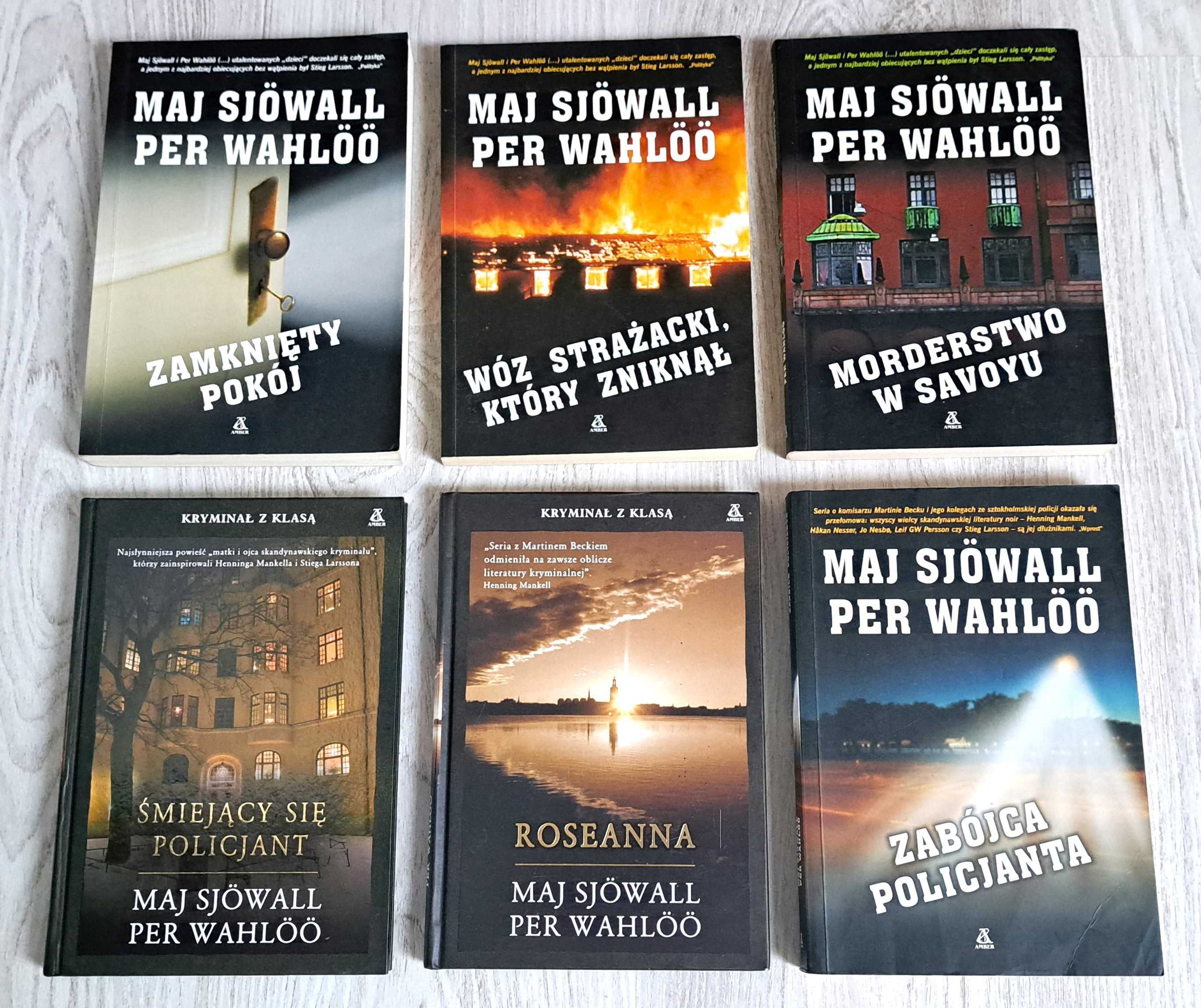 6x Wahloo Sjowall Zabójca policjanta Roseanna Morderstwo w Savoyu