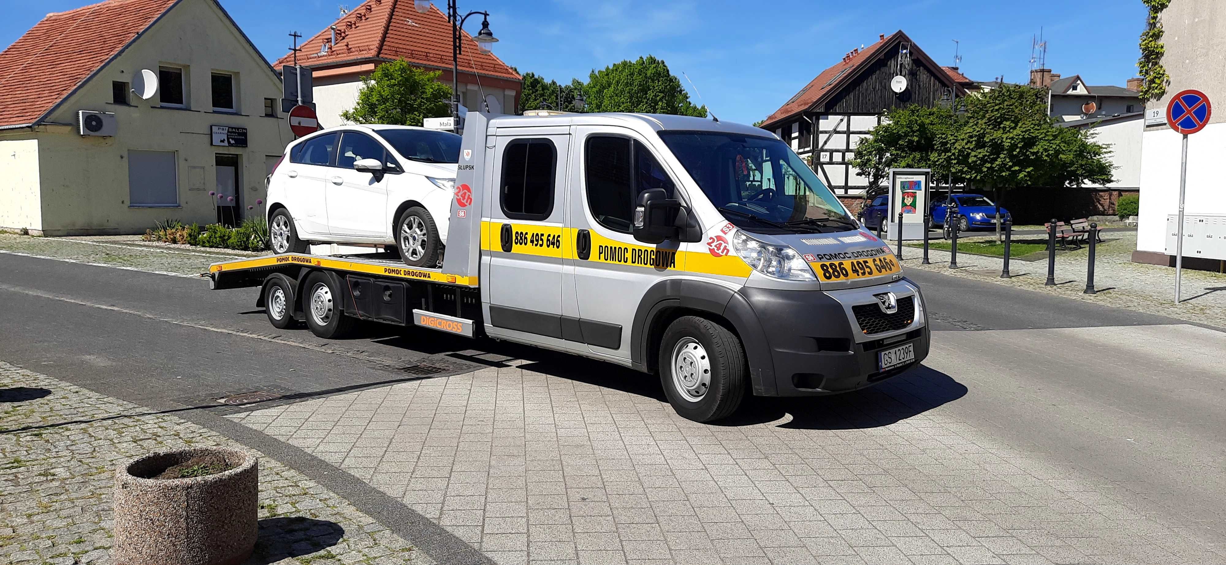 Autolaweta Pomoc Drogowa Mechanik TransportAut Słupsk LAWETA Holowanie