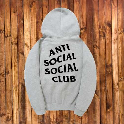 Bluza Anti Social Club szara z kapturem nowa r. L