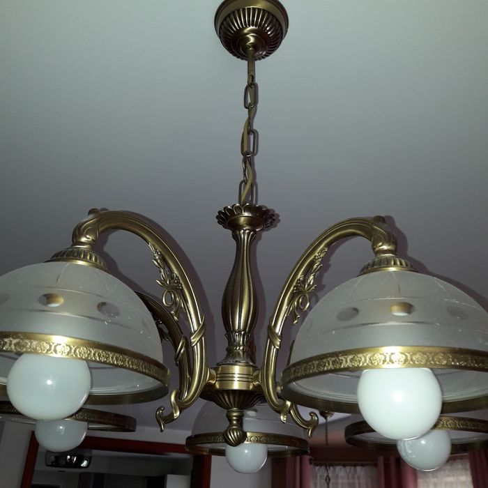 Lampa   wisząca mosiezna
