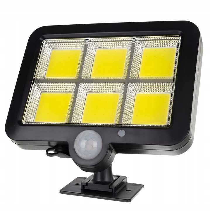 Lampa Solarna 120COB Czujnik Ruchu Zmierzchu Pilot l