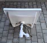 Umywalka syfon, bateria + kran prysznic