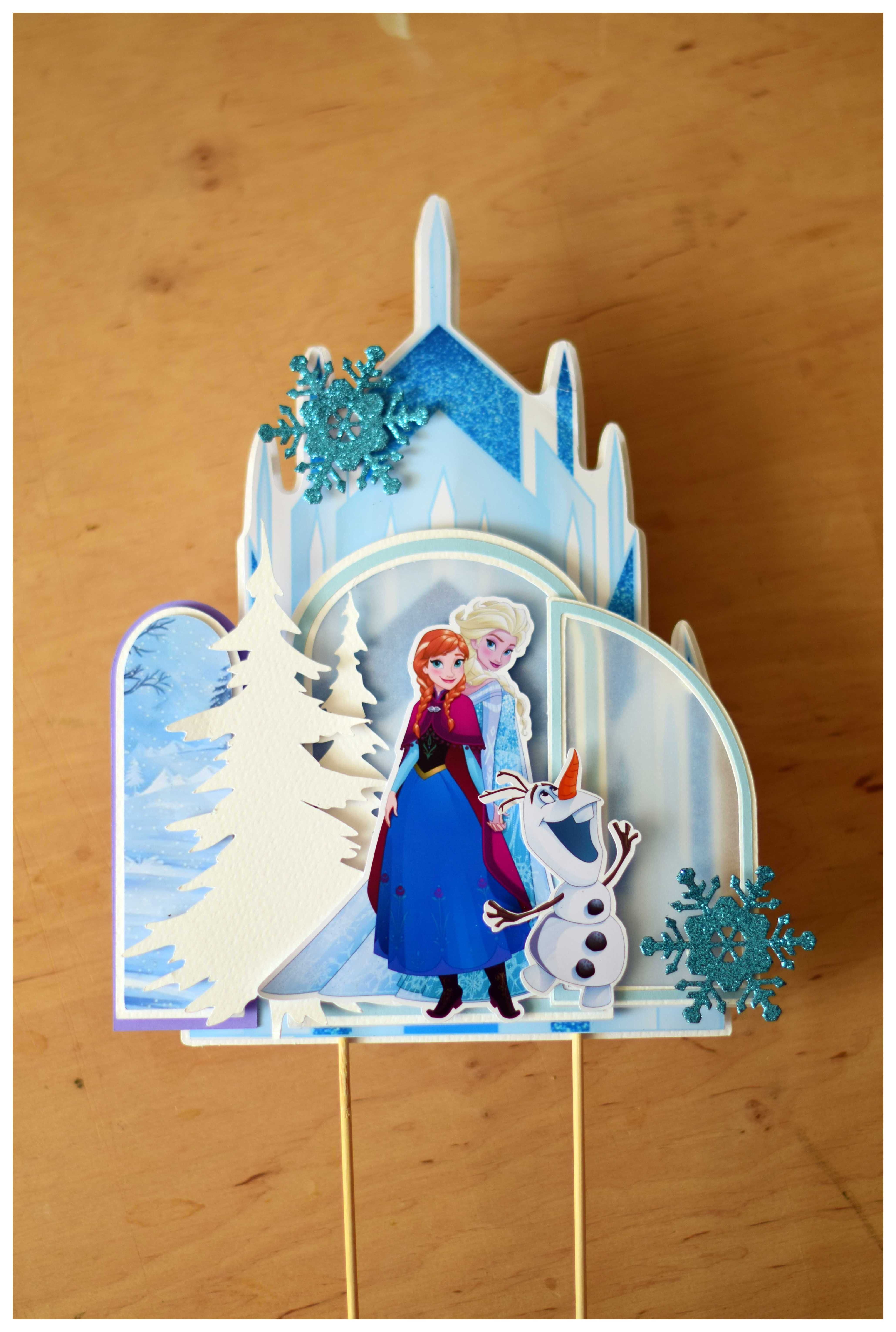 topper na tort kraina lodu anna i elsa Olaf zamek lodowy