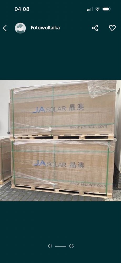 Panel fotowoltaiczne 500 W Ja Solar Longi Jinko