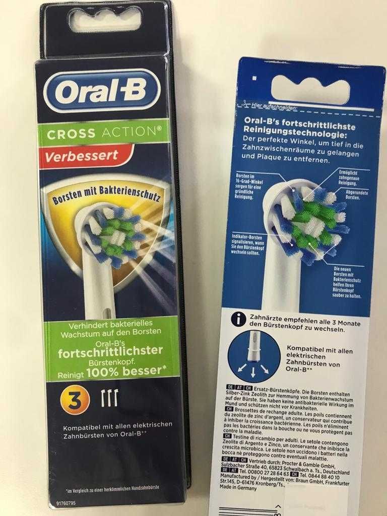 Oral-B Cross Action Verbessert końcówki do szczoteczki DE 3 szt opak