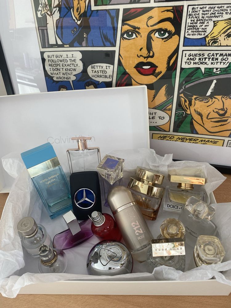 Lote de 16 frascos vazios de perfumes