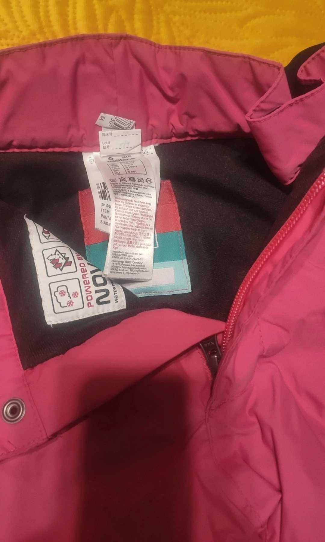Spodnie narciarskie 2 para Gratis Wedze różowe 116-122 cm Decathlon