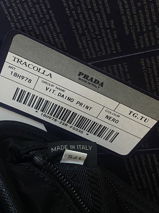 PRADA Lampo Shoulder Bag Nero Nylon Leather