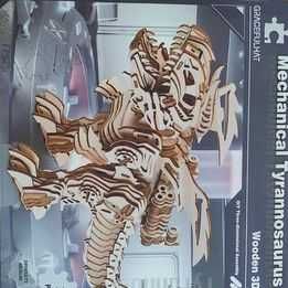 Puzzle 3D Mecânico dinossauro t-rex 366 peças
