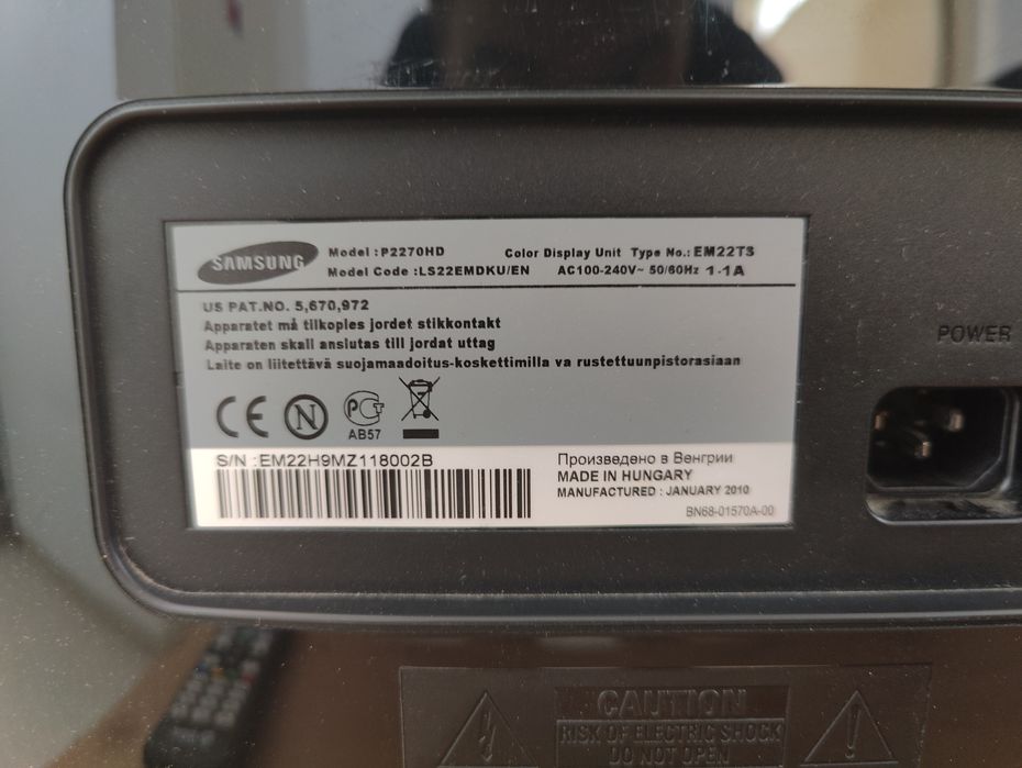 TV Samsung 22" P2270HD