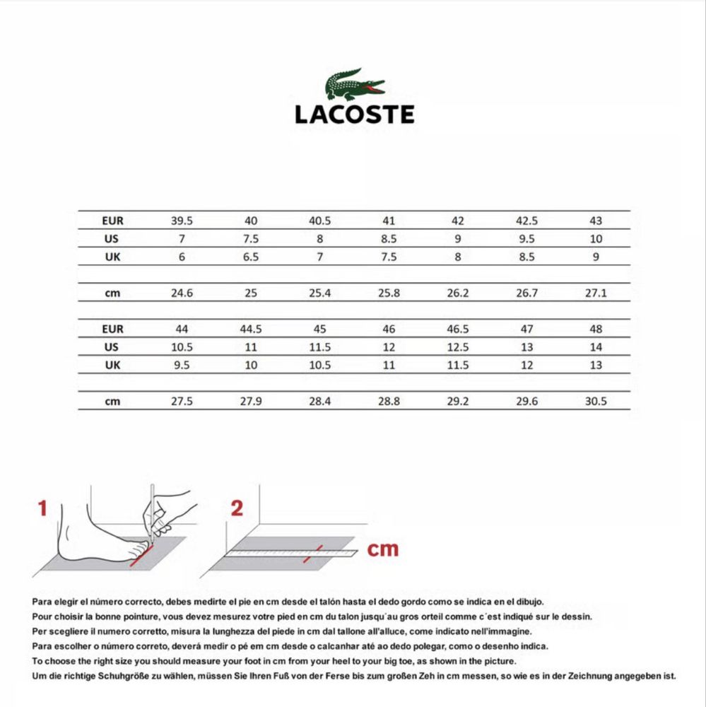 Sapatilhas Lacoste L-Spin tamanho 42,5