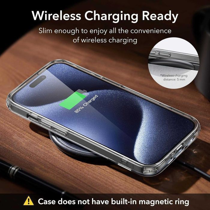 ESR Kickstand Case Boost Serie etui iPhone 15 Pro Max stojak bezbarwne