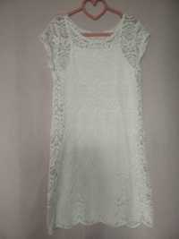 Biała koronkowa sukienka H&M r. 134/140