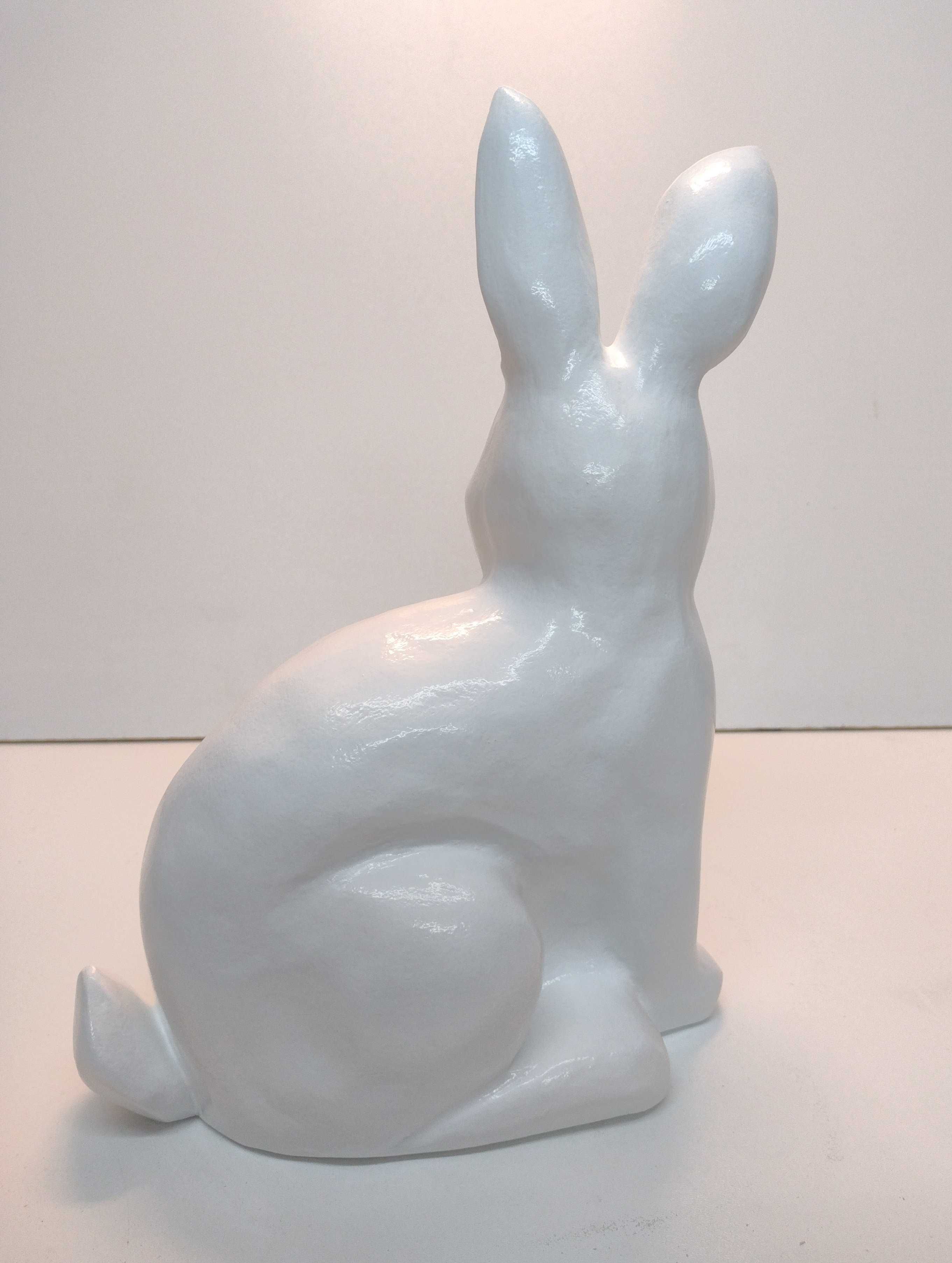 Duży Zając Wielkanocny 31 cm figura Biały Królik