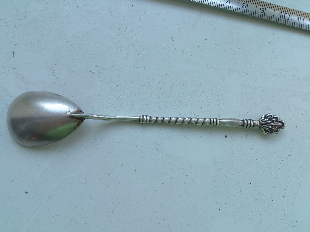 Ложка серебро 875 проба СССР, звезда, 1961 год, 20,7 грамма