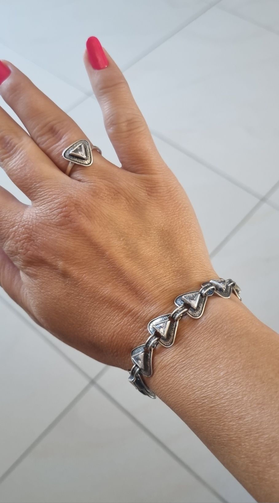 Srebrna bransoletka vintage 925