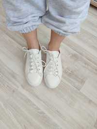 Жіночі білі туфлі кеди із натуральної шкіри флотар весна літо.