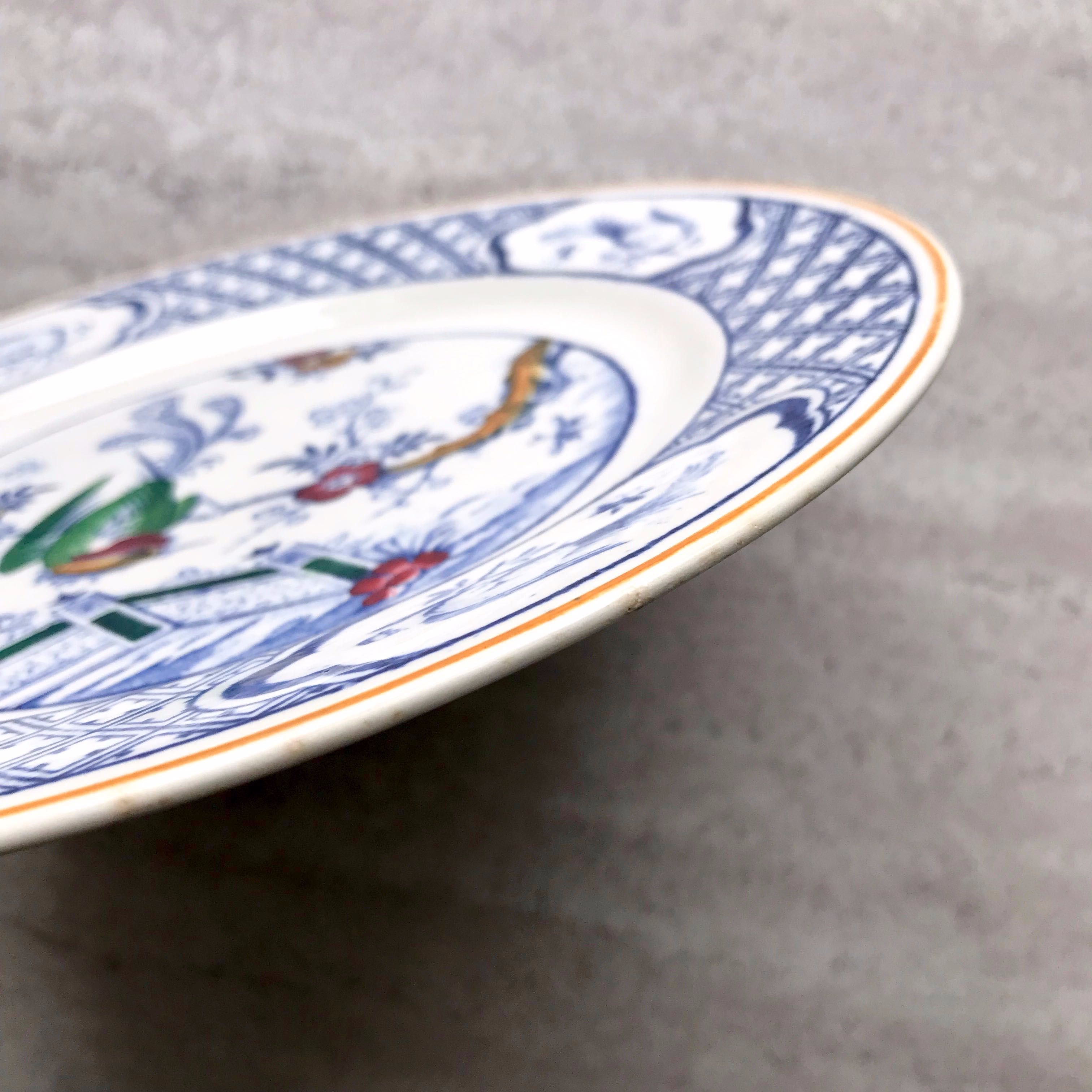 Talerz Norfolk Pottery Stoke for Lawleys, lata 30., przedwojenny, paw