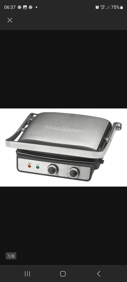Profi Cook PC-KG 1029 NIEMIECKI GRILL Elektryczny  Kontaktowy  2000W