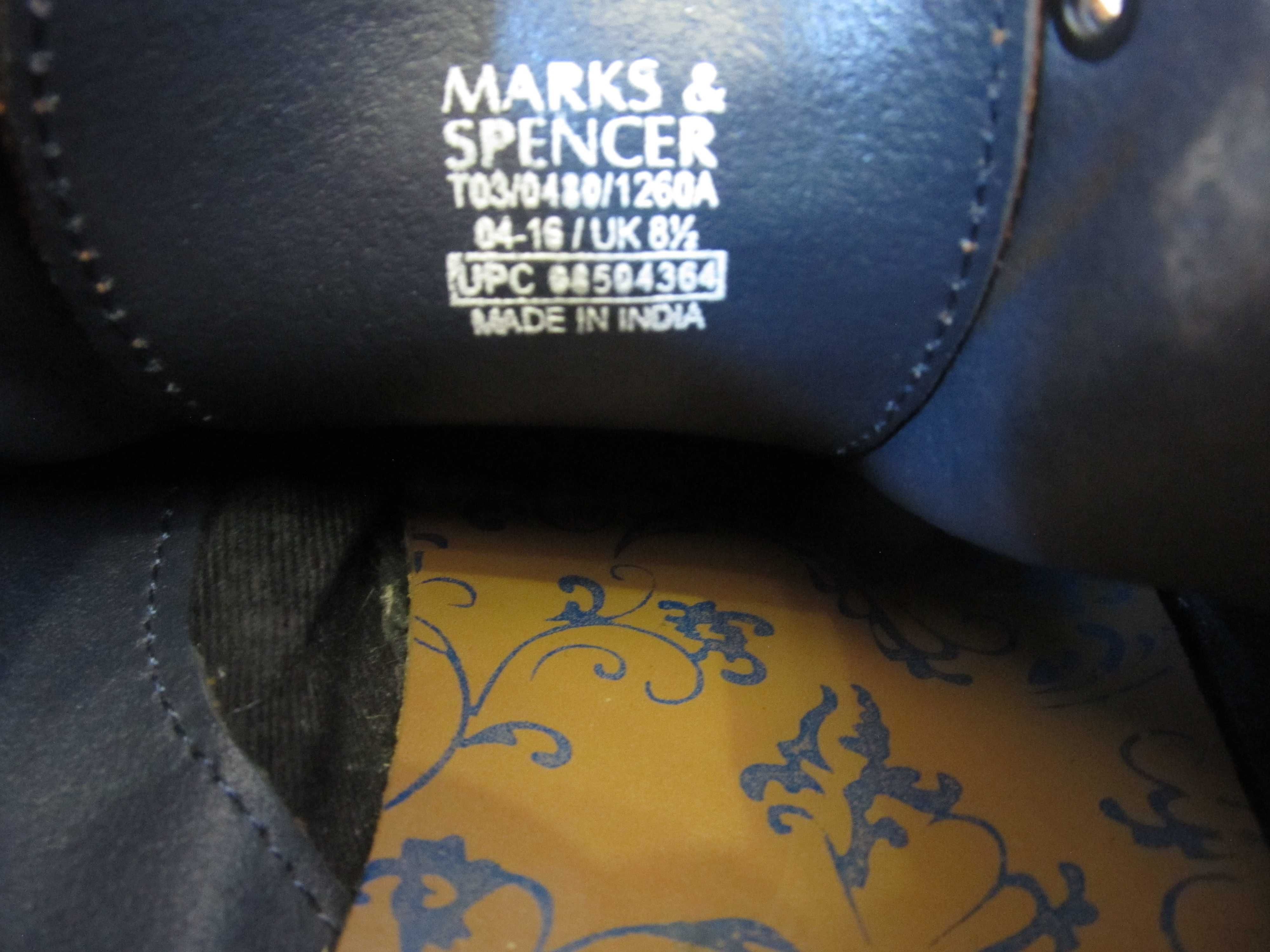 Шкіряні туфлі борги Marks & Spencer, розмір 43