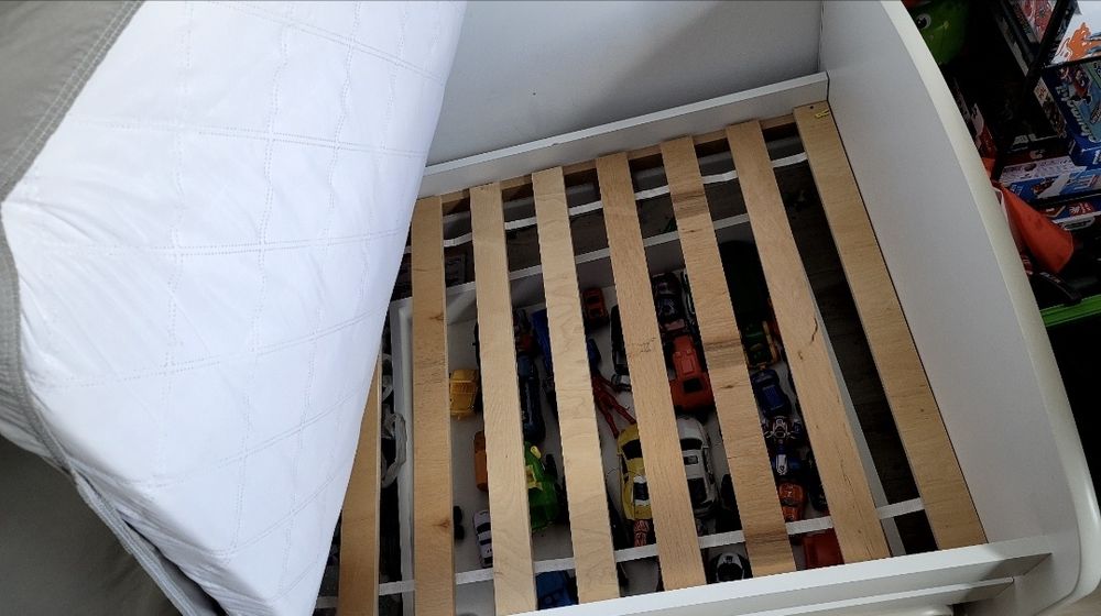 Łóżko IKEA z materacem szuflada 160 x 90 białe dziecko