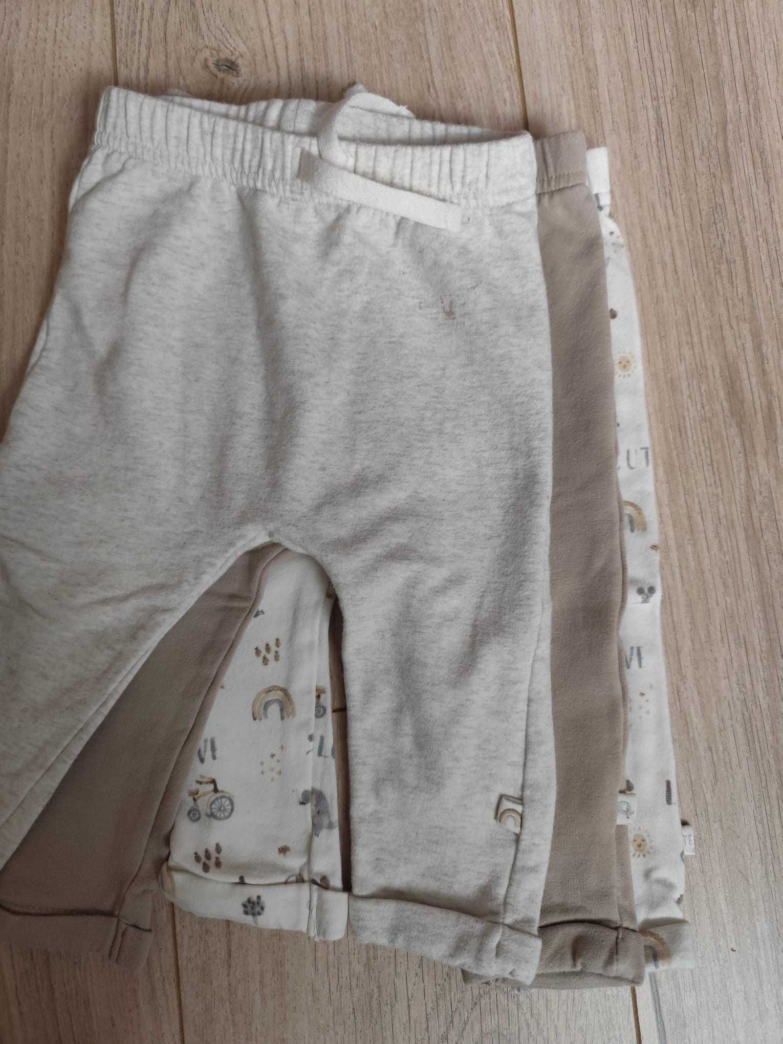 Zestaw 3szt. spodenek niemowlęcych rozmiar 80cm