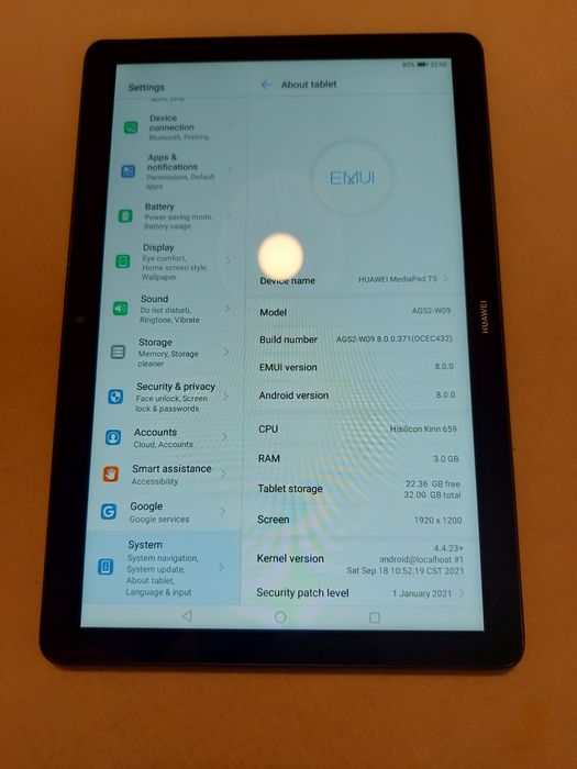 Tablet Huawei MediaPad T5 (3GB RAM / 32GB) + Capa 360º