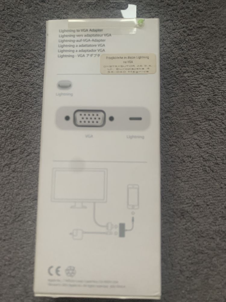 Adapter Apple MD825ZM/A przejściówka ze złącza Lightning na VGA