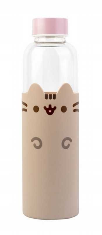 Butelka szklana Pusheen kotek Puszin bidon dziecka na wodę do szkoły