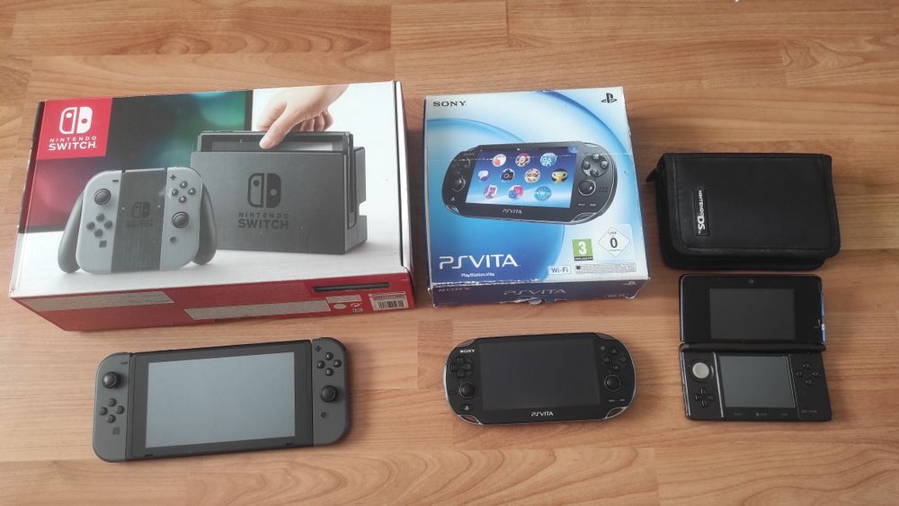 Vita oled, 3ds e Nintendo switch