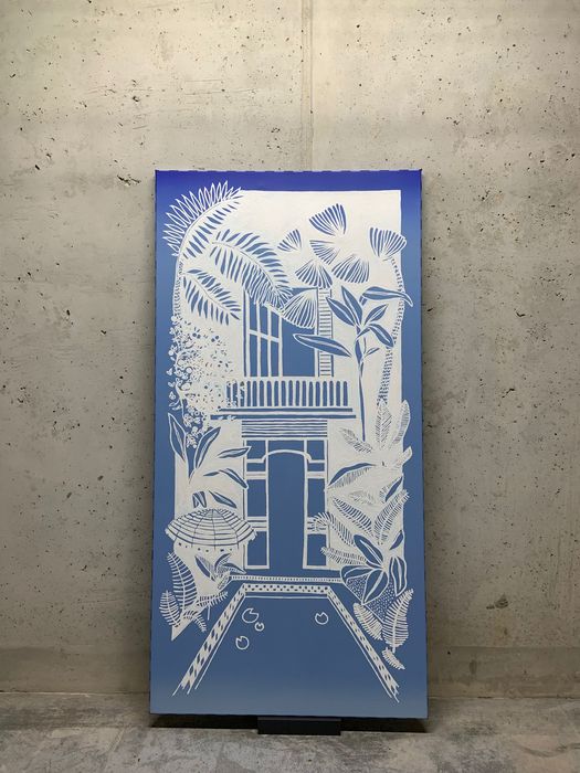 Obraz 140x70 white Lotus