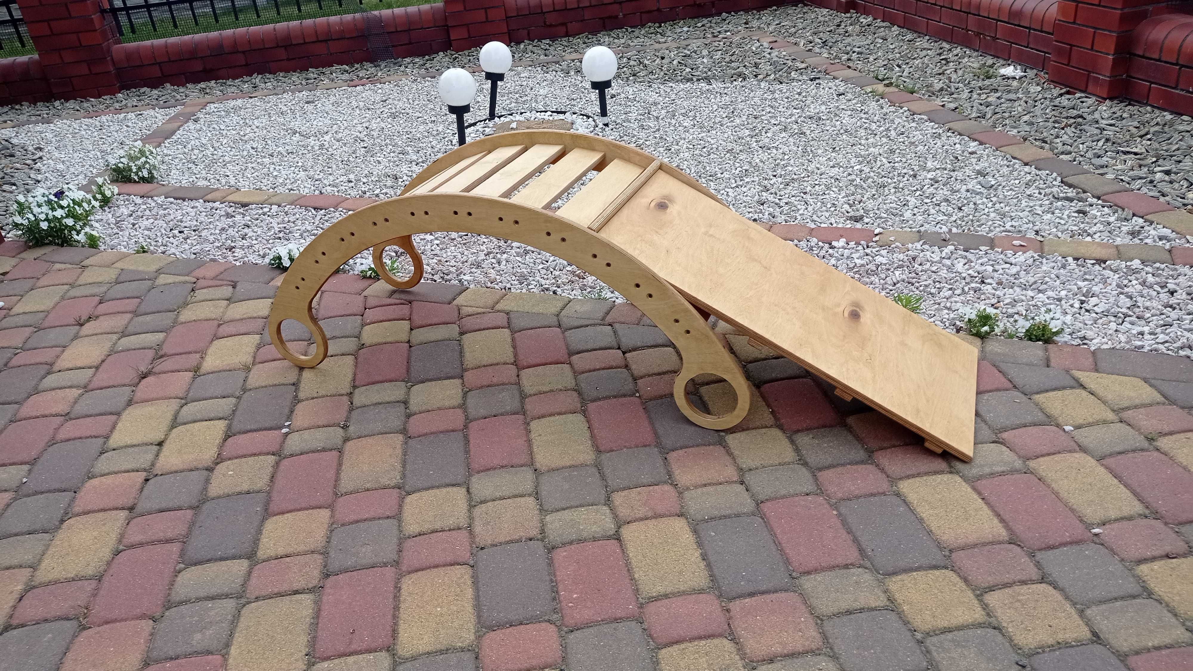 Kraftowy Bujak Montessori kołyska tunel biurko dla dziecka drewno
