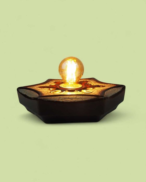 2 kinkiety ceramiczne fat lava | Pan Leuchten mid century modern