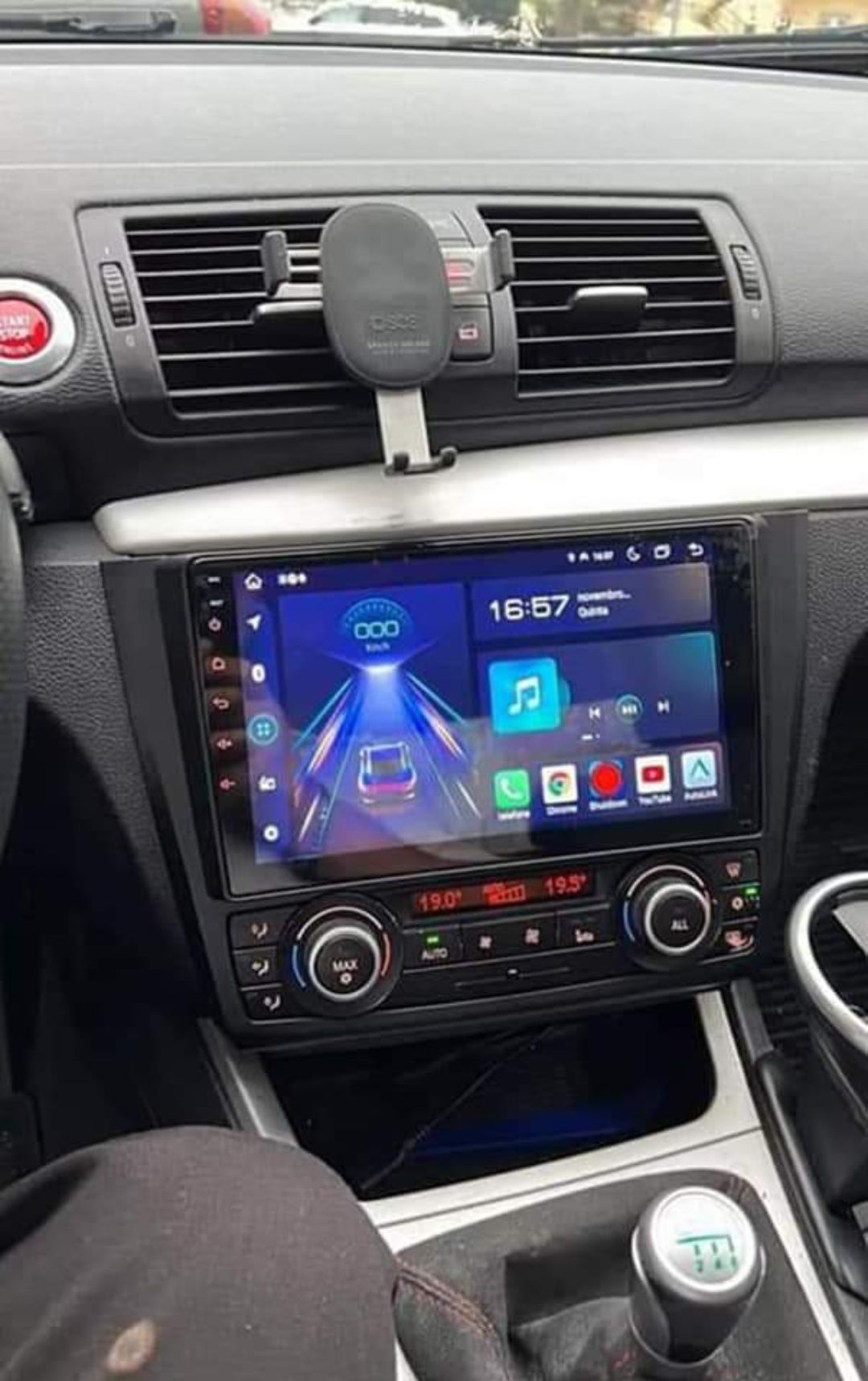 Rádio Android 12 com GPS BMW E81 E82 E87 E88 (Novo)