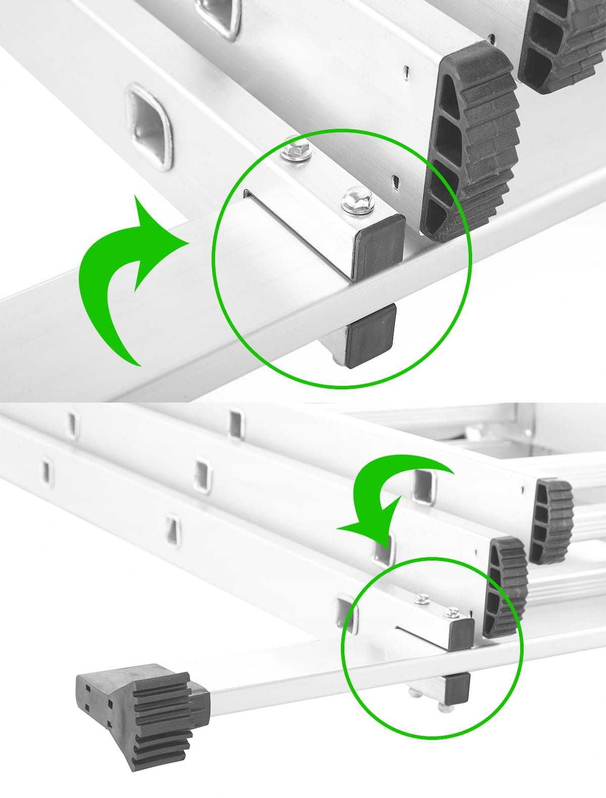 Drabina aluminiowa wielofunkcyjna 3x14 PRO na schody hak GRATIS