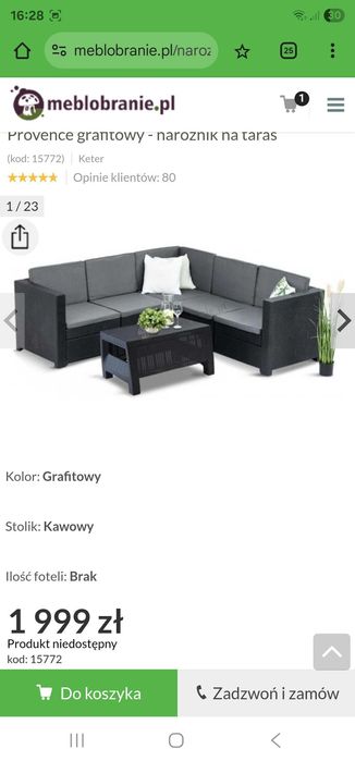 Narożnik na taras technoratan