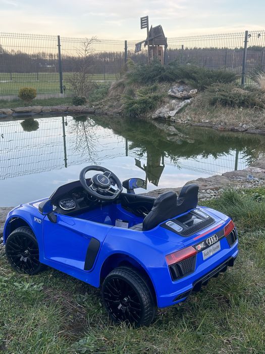 Auto na akumulator Audi R8 powystawowe Miękkie koła skórzane siedzenie