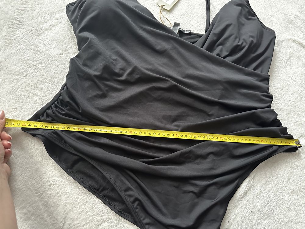 Nowy czarny strój kąpielowy jednoczęściowy rozmiar 52 Boohoo