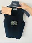 Miu miu top bluzka czarna dzianina roz.s/m