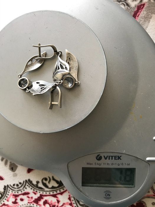 Серьги серебрянные 925 (10 гр)