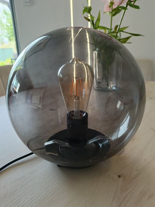 Lampa stołowa szklana lampka nocna używana