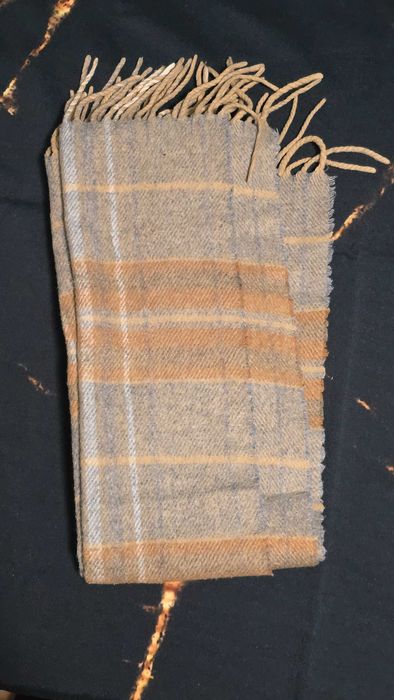 Szalik zimowy w kratę