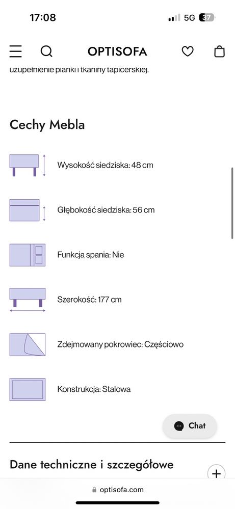 sofa yoko 2-os optisofa