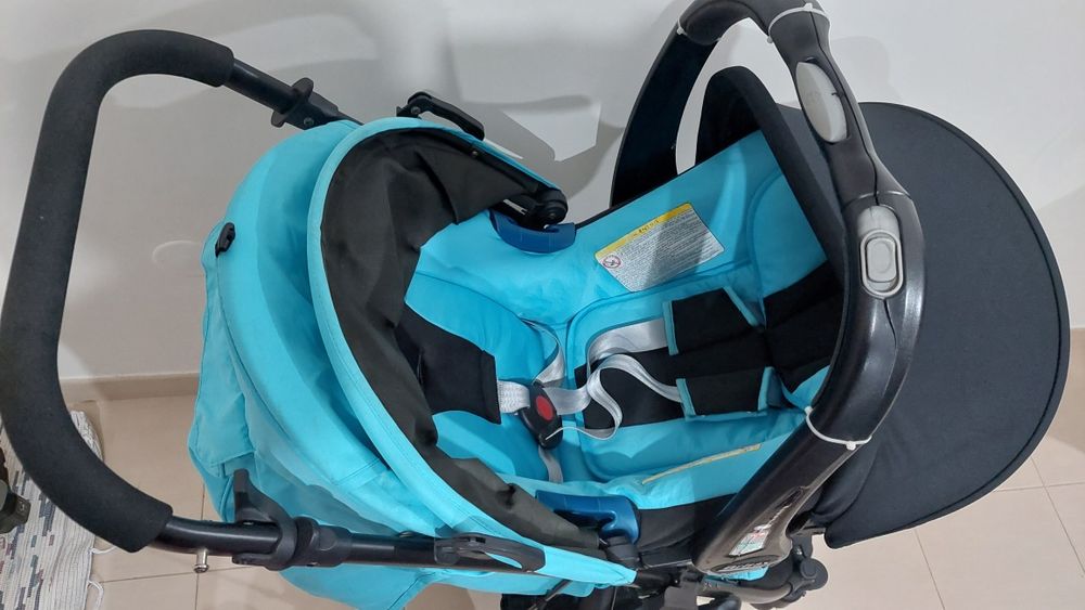 Carrinho de bebé, ovo, base isofix Römer Britax azul