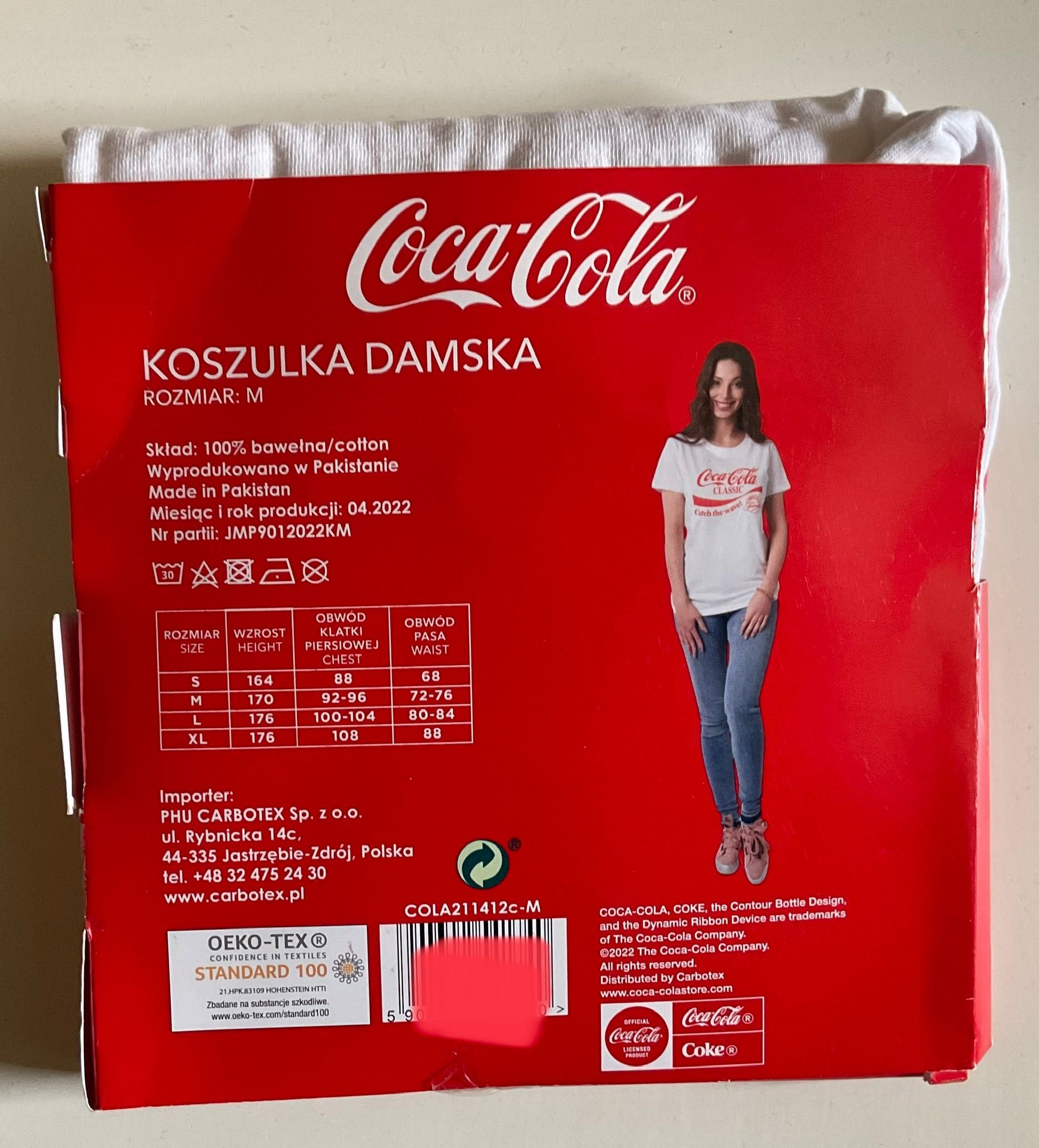 Koszulka Tishirt damska Coca-Cola  biała rozmiar M