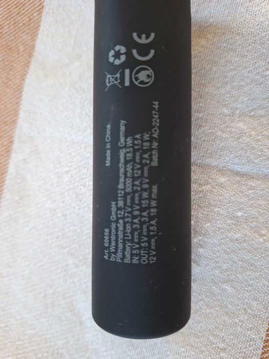Powerbank Goobay 5000 mAh na rower LED QC PD USB-C