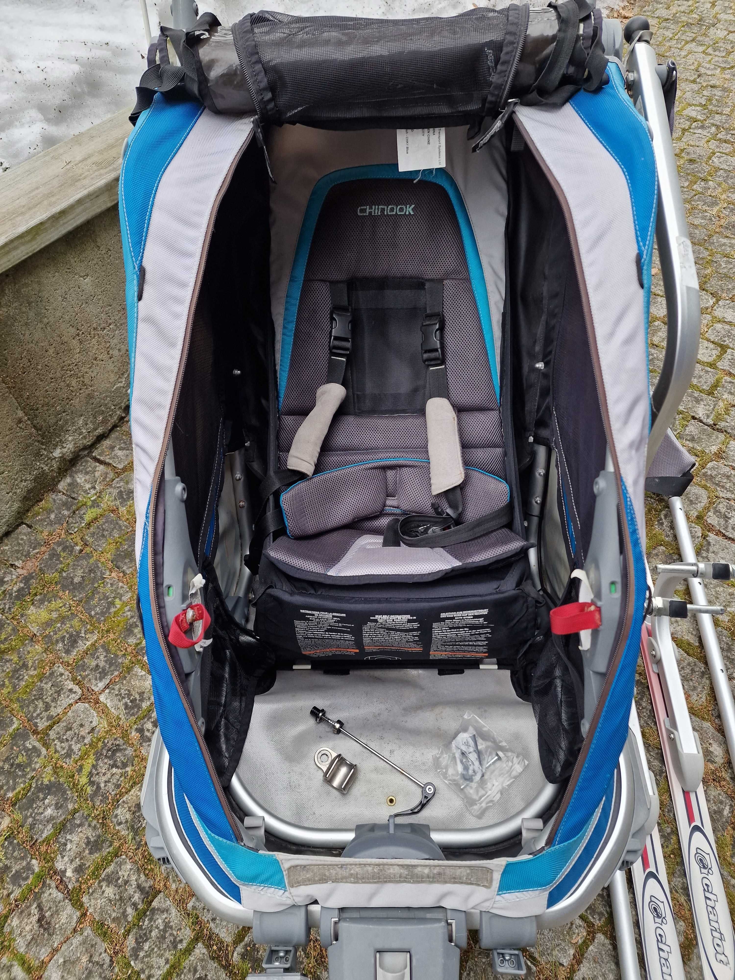 Thule Chariot Chinook 1 osobowa Przyczepka rowerowa wózek + SKISET