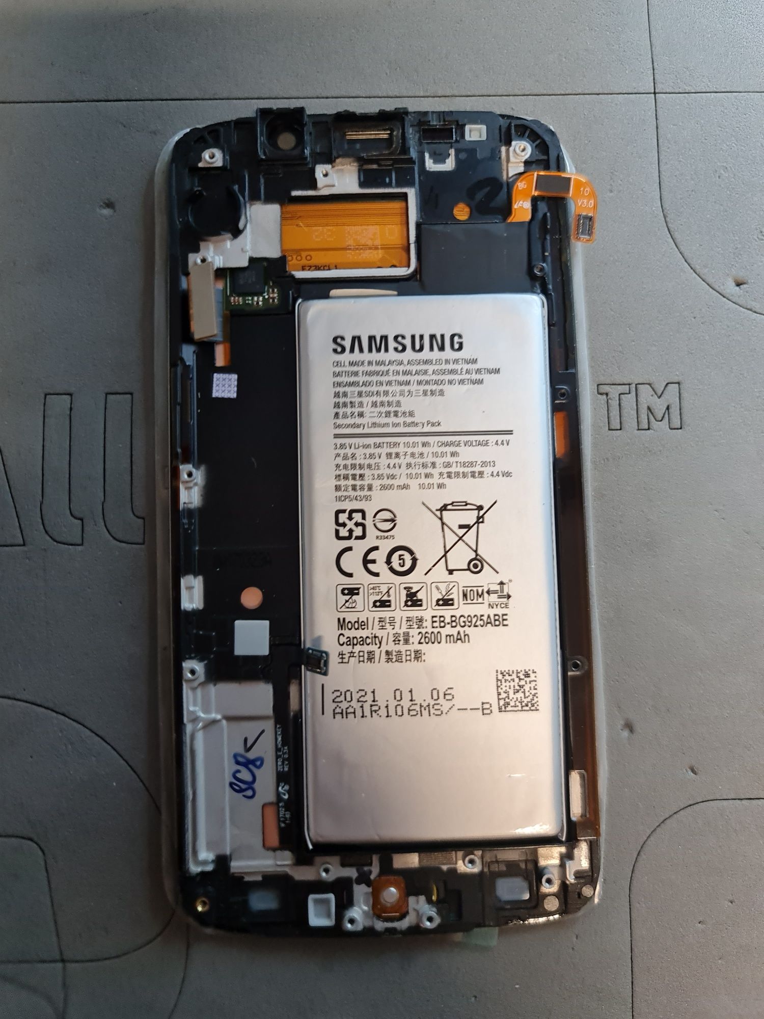 Komplet 100% nowych i oryginalnych części do Samsunga s6 edge (G 925)
